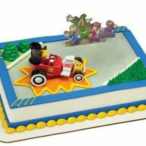 Mickey Mouse Racing Car Cake Topper Set New In Package